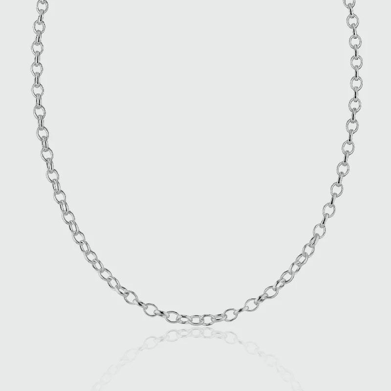 women luxury gold necklaces -Cathcart Sterling Silver Oval Belcher Necklace