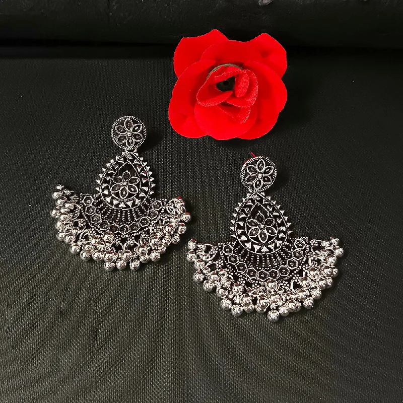 women luxury stud earrings -Bhavi Jewels Oxidised Plated Dangler Earrings