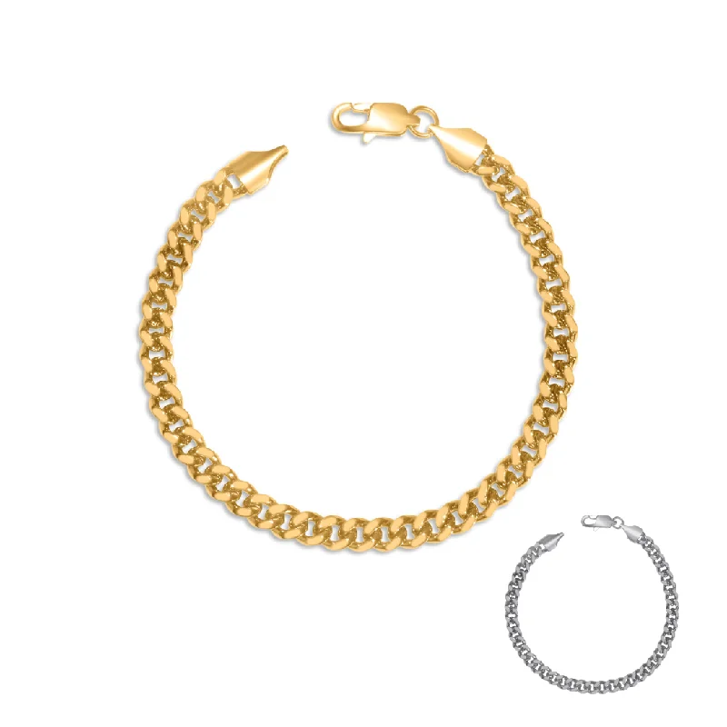 women oval bracelets -5mm Cuban Bracelet