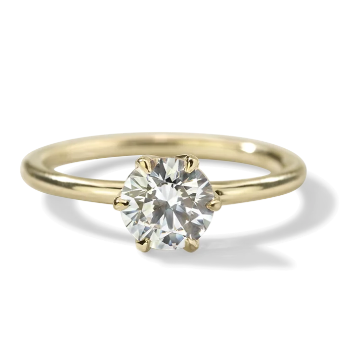 simple engagement rings with diamonds -Chispa Ring