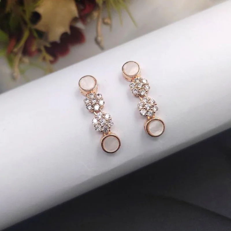 women unique stud earrings -Aamrapali Gold Plated Austrian Stone Dangler Earrings