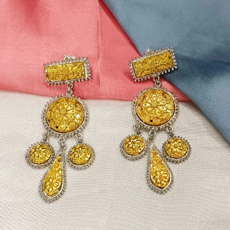 women silver earrings -Bhavi Silver Plated Earrings