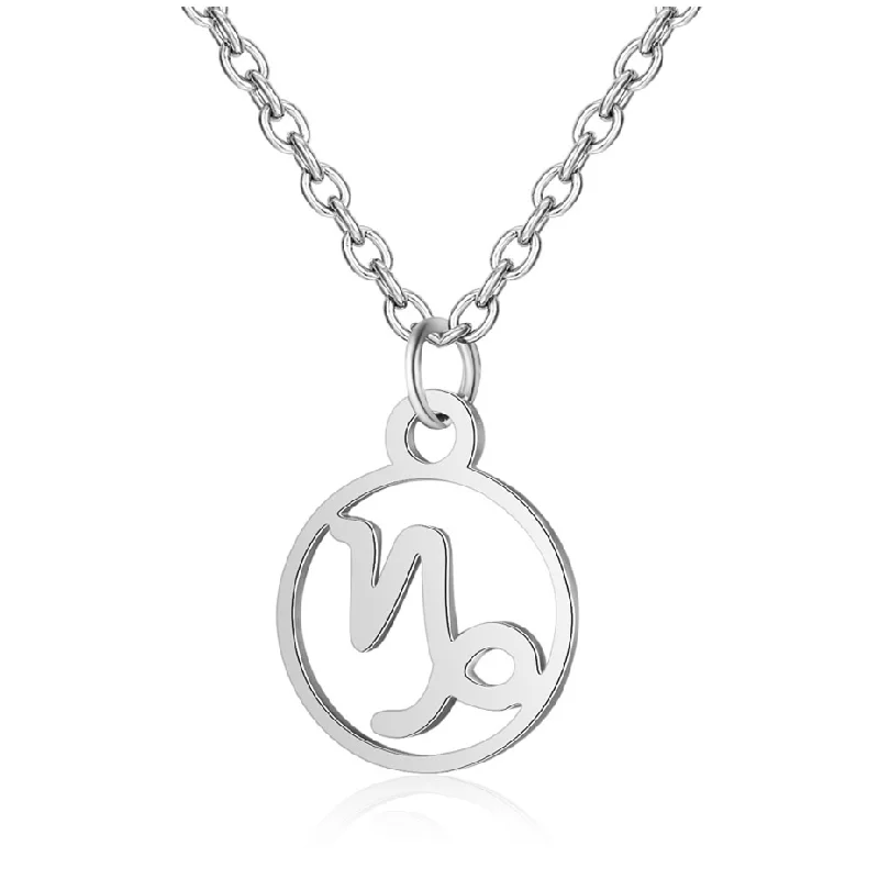 women art nouveau necklaces -Children's Zodiac Sign Pendant Necklace  Capricorn (December 22-January 19)