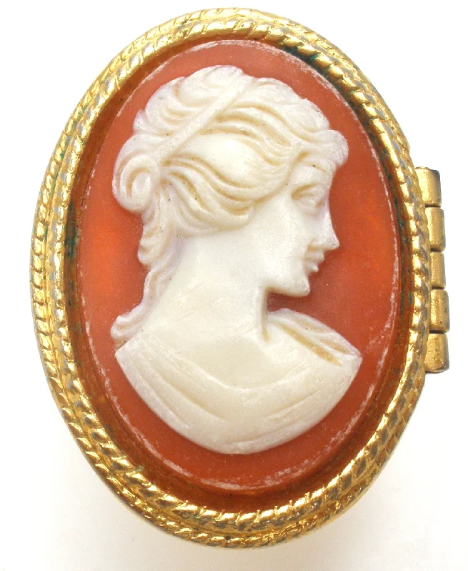 women stack rings -Avon Perfume Cameo Ring Vintage