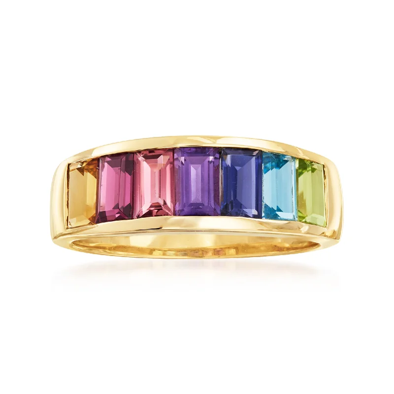 unique princess cut engagement rings -Ross-Simons Multi-Stone Ring in 14kt Yellow Gold