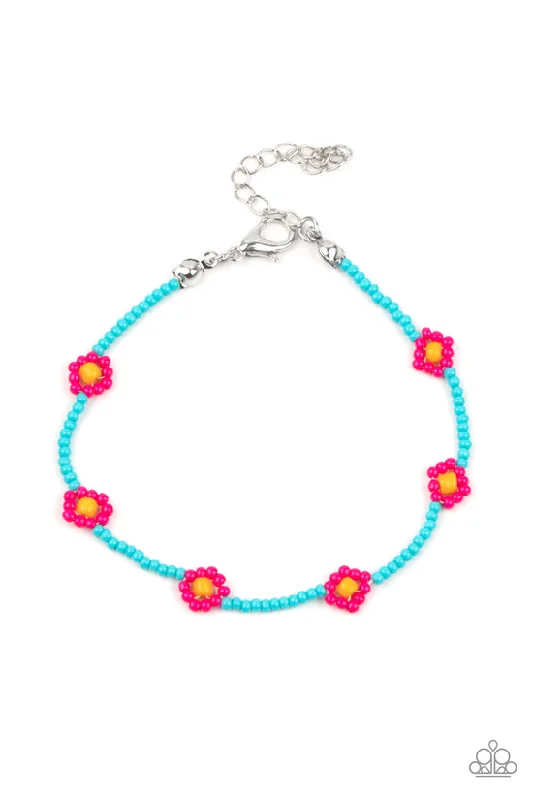 women stackable bracelets -Camp Flower Power Pink Bracelet