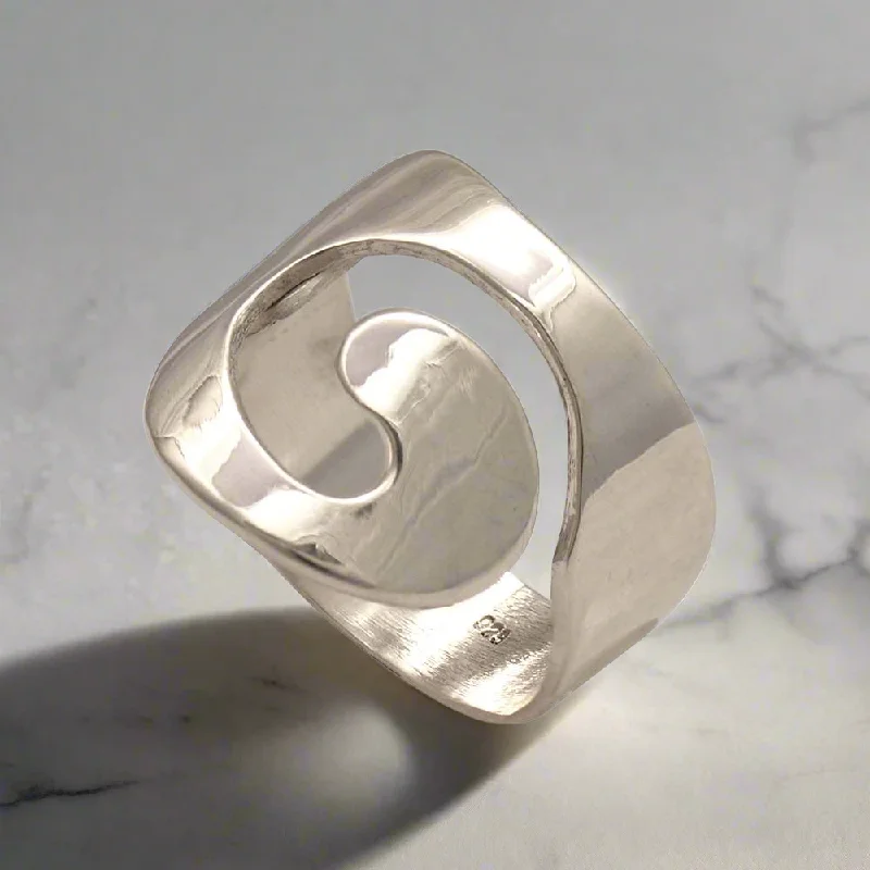 women unique wedding bands -Spiral Ring, sterling silver ring, Greek ring (DT-61)