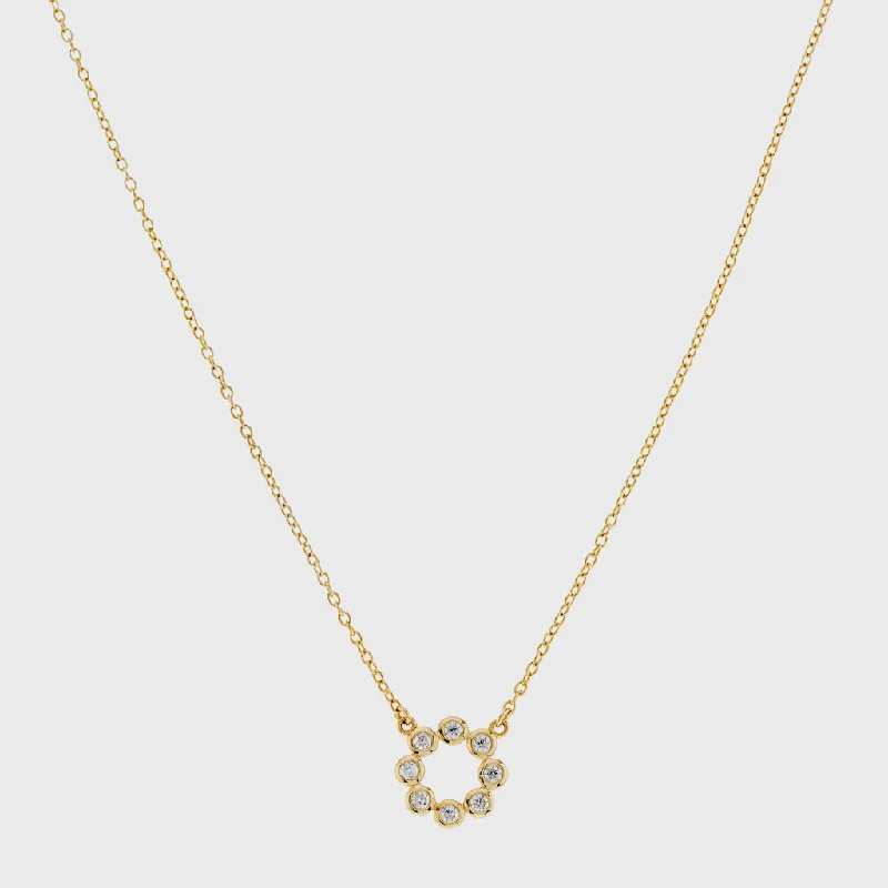 women gold necklaces -Ortigia Mini Moissanite & Gold Vermeil Necklace