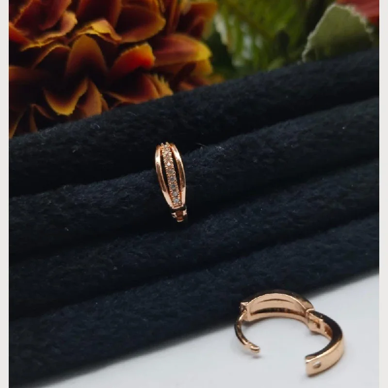 women twisted hoop earrings -Aamrapali Rose Gold Plated Austrian Stone Stud Earrings