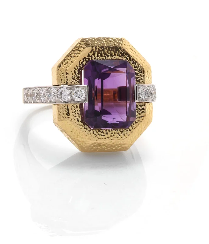 women engagement ring sets -Avenue Ring, Amethyst