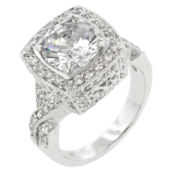 women classic solitaire rings -R07919R-C01