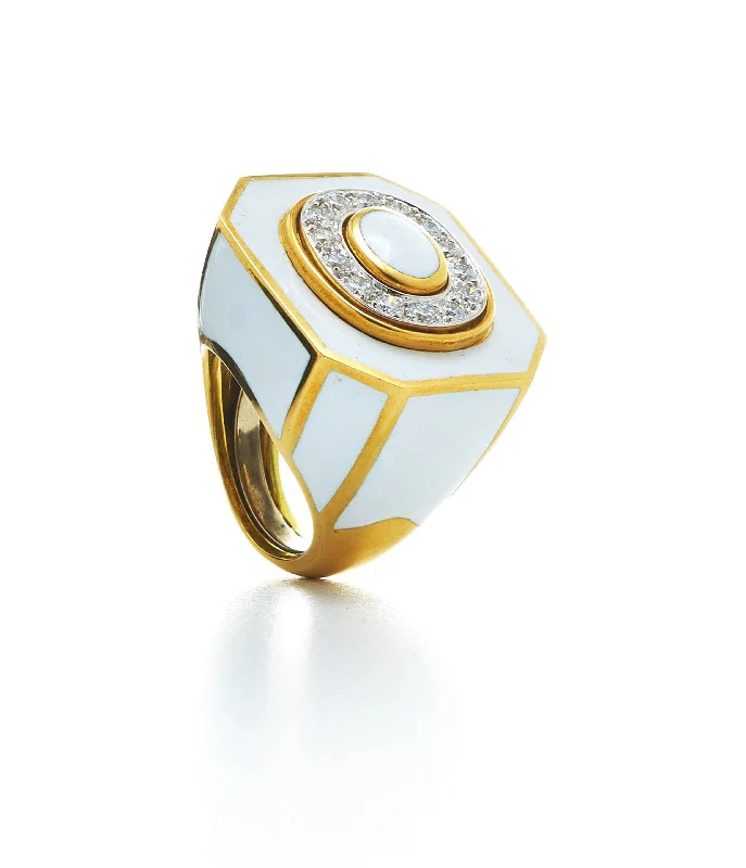 women colorful gemstone rings -Doorbell Ring