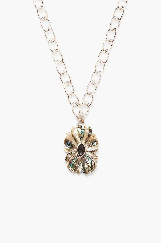 women classic gold necklaces -Magnolia Necklace Abalone