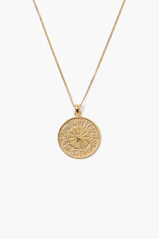 women jade necklaces -Custom Diamond Zodiac Coin Necklace Yellow Gold