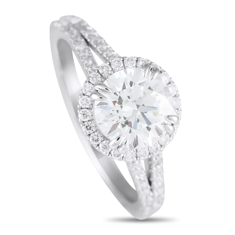 simple gold engagement rings -LB Exclusive 14K White Gold 2.01ct Lab Grown Diamond Ring MF06-111324