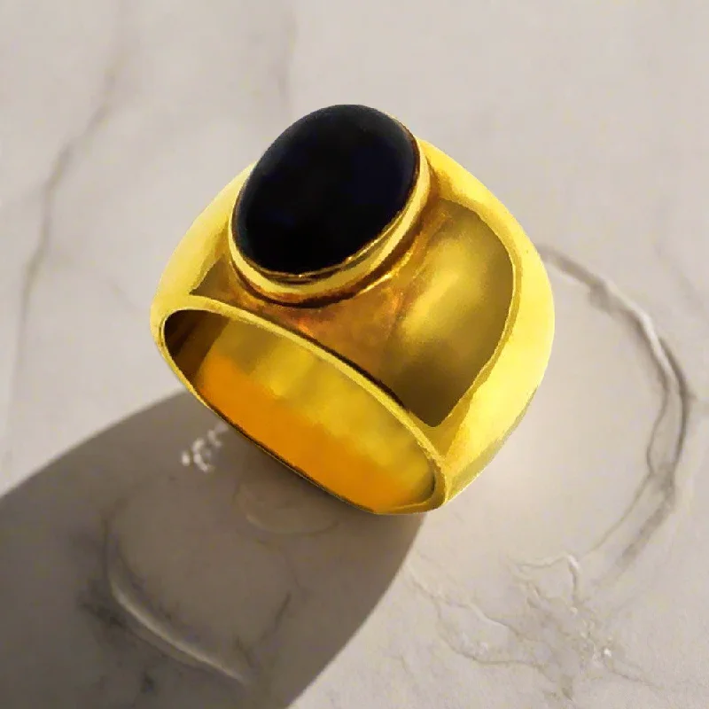 women infinity rings -Ring in 18k Gold with Iolite (B-36)