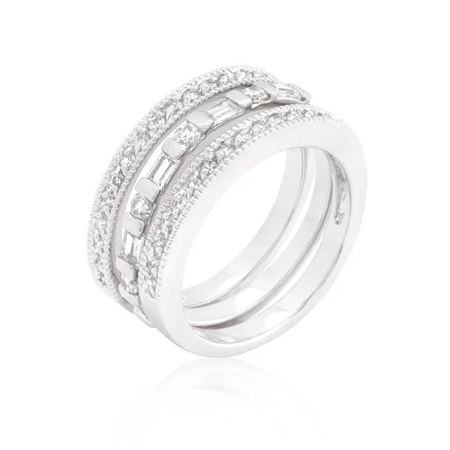 women two-tone rings -R08290R-C01