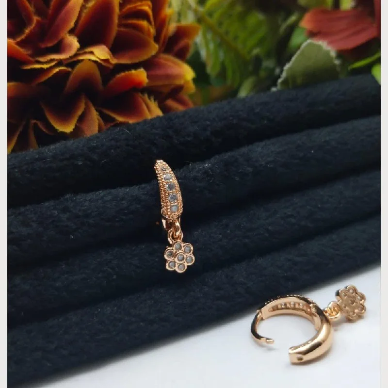 women sapphire earrings -Aamrapali Rose Gold Plated Austrian Stone Stud Earrings