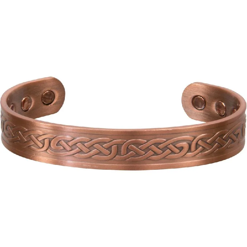 women gold bangles -Antique Copper Magnetic Bracelet - Celtic Knots