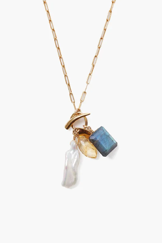 women layered necklaces -Labradorite Mix Voyage Necklace