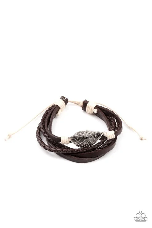 women oval bangles -FROND And Center Brown Urban Bracelet