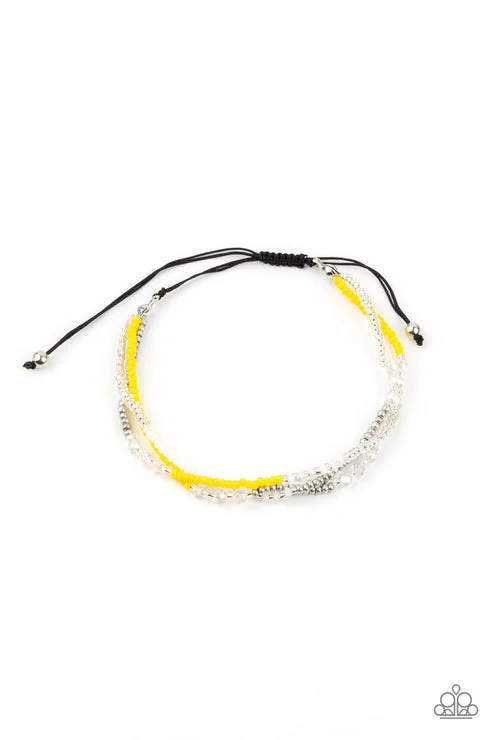 women silver bangles sets -BEAD Me Up, Scotty! Yellow Bracelet