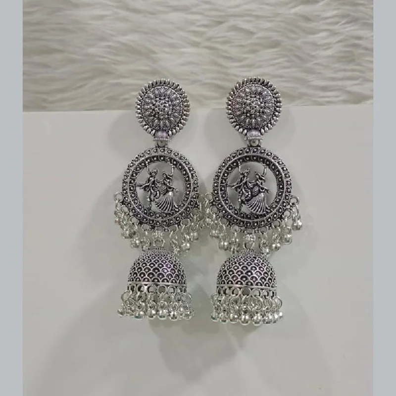 women dangle earrings -Pooja Bangles Oxidised Plated Jhumki Earrings