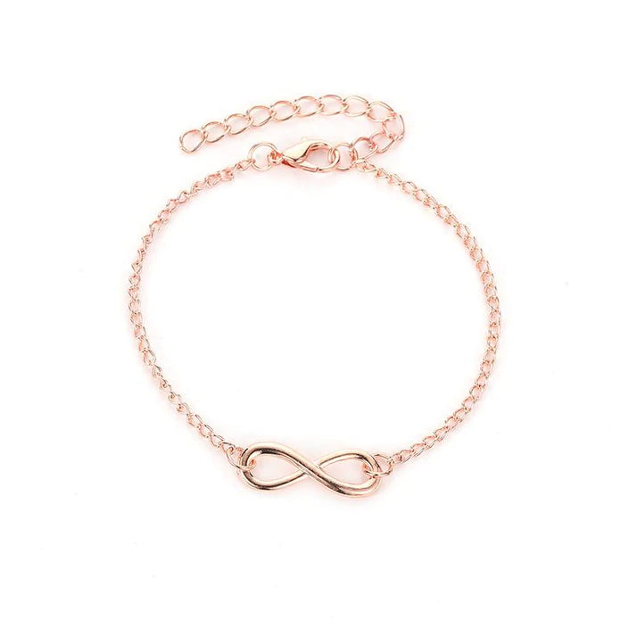 women bracelet bangles sets -Rose Gold Infinity Bracelet/Anklet