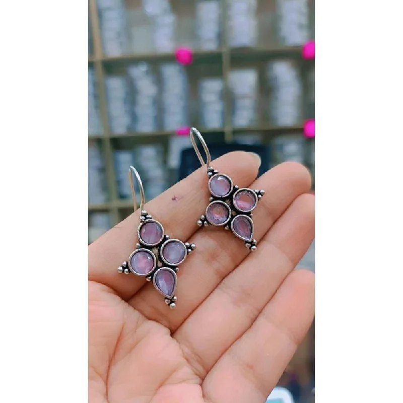 women infinity loop earrings -Akruti Collection Oxidised Plated Dangler Earrings