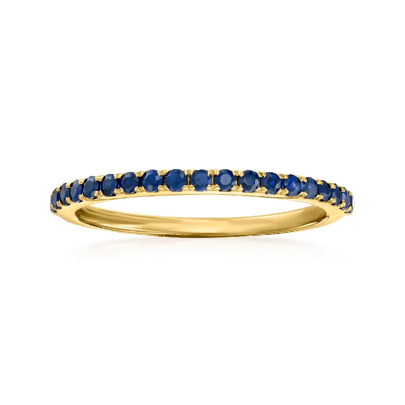 budget-friendly engagement rings -RS Pure by Ross-Simons Sapphire Ring in 14kt Yellow Gold