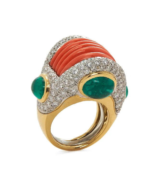 women stackable gemstone rings -Reef Ring