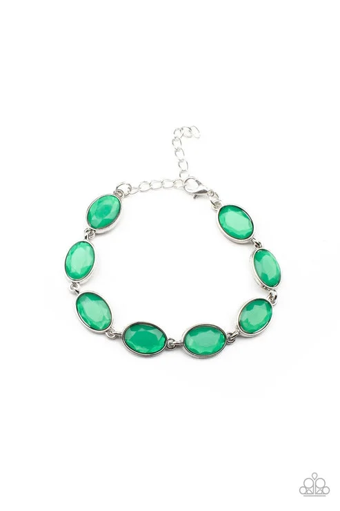 women thin bangles -Smooth Move Green Bracelet