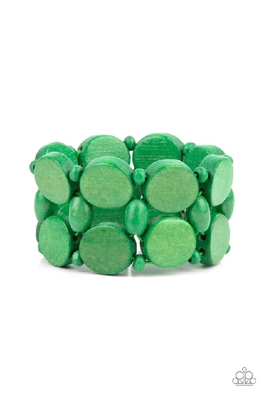 women vintage bangles -Beach Bravado Green Bracelet