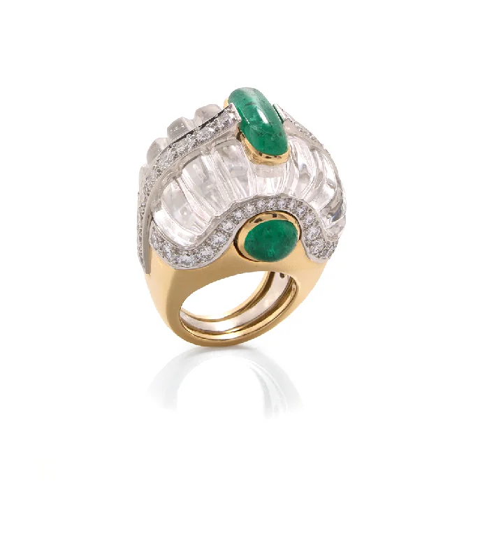 women personalized gemstone rings -Mint Julep Ring