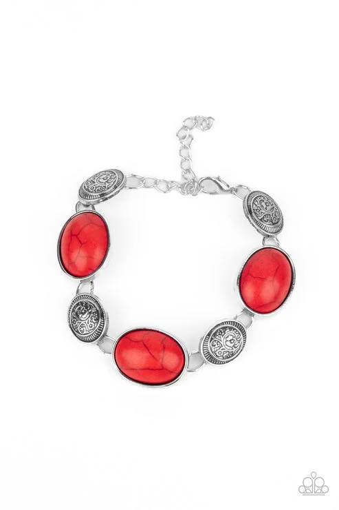 women smooth bangles -Cactus Country Red Bracelet