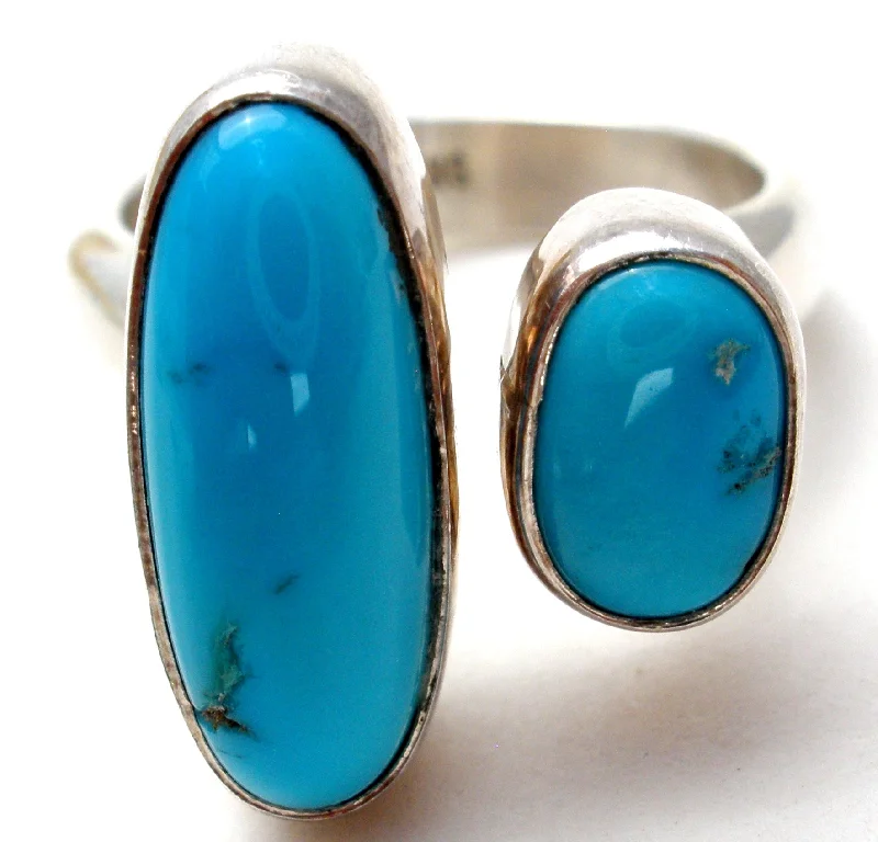 women romantic rings -Turquoise Ring Sterling Silver Size 6