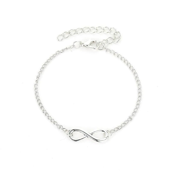 women wedding bracelets -Silver Infinity Bracelet/Anklet