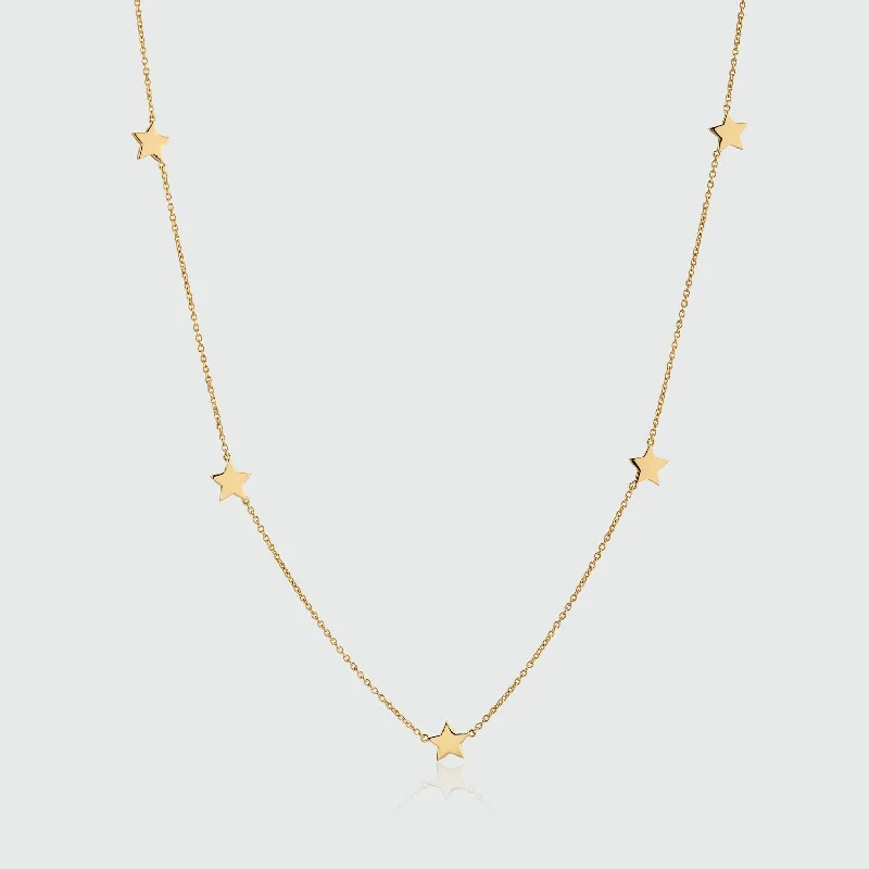 women luxurious gemstone necklaces -Alta Gold Vermeil Star Necklace