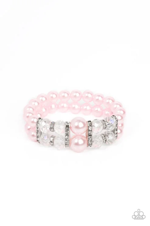 women twisted bracelets -Timelessly Tea Party Pink Bracelet