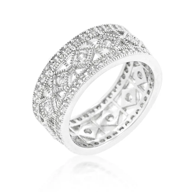 women wide band wedding rings -R08319R-C01