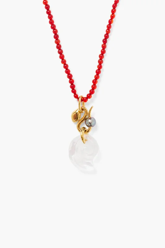 women cross necklaces -Leila Necklace Carnelian