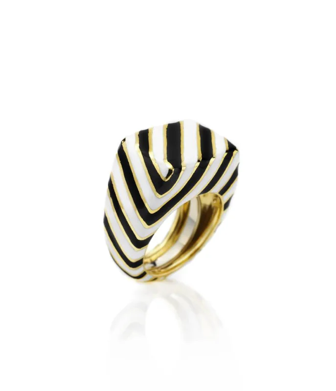 women yellow gold rings -Crosswalk Ring