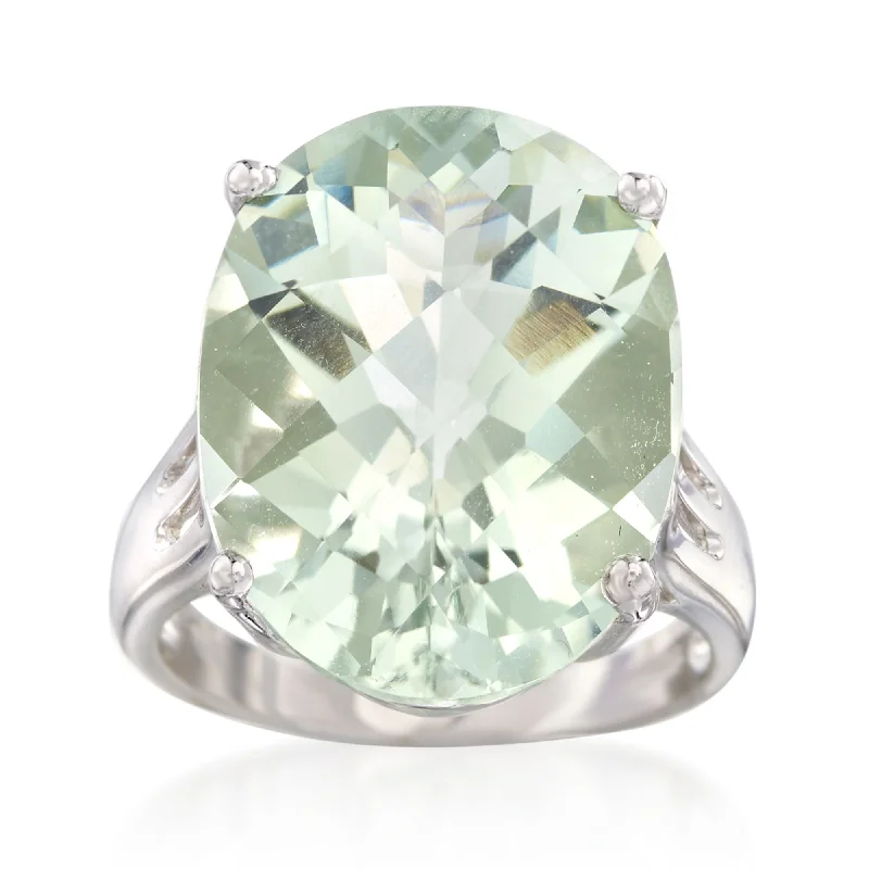 personalized engagement rings -Ross-Simons Prasiolite Ring in Sterling Silver