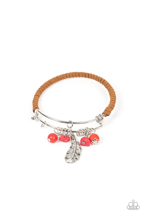 women bangles -Running A-FOWL Red Bracelet