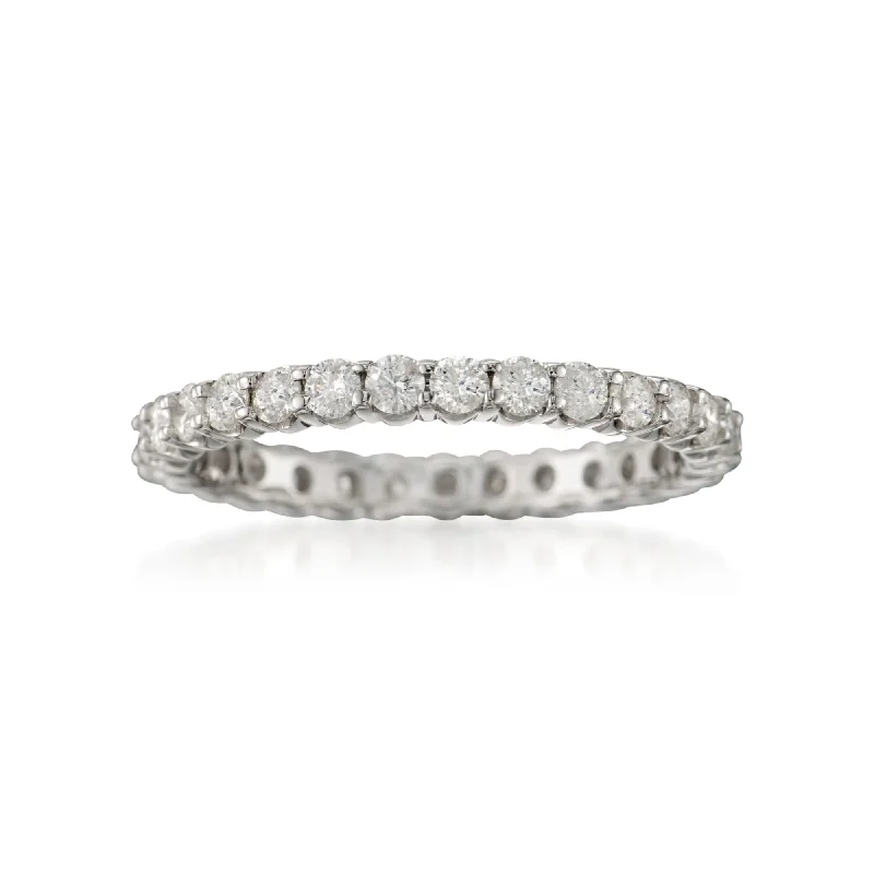 platinum engagement rings -Ross-Simons Diamond Eternity Band in 14kt White Gold