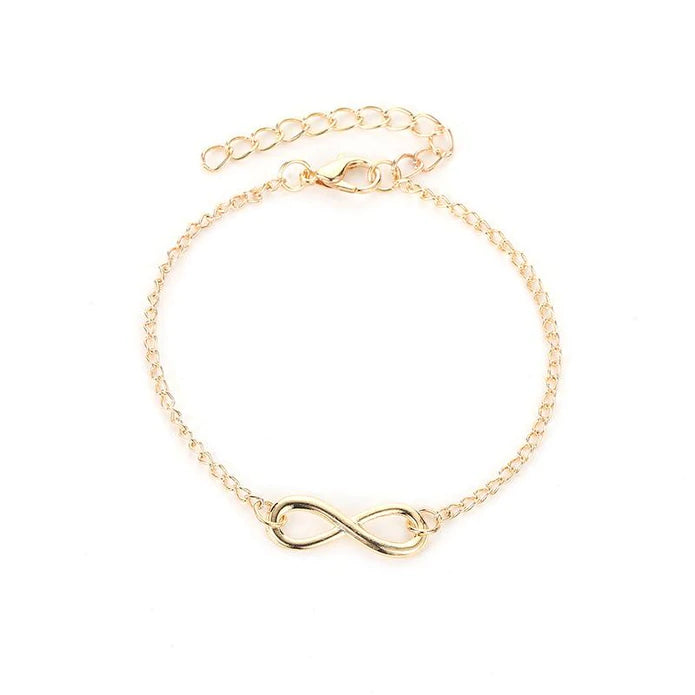 women engraved bracelets -Gold Infinity Bracelet/Anklet