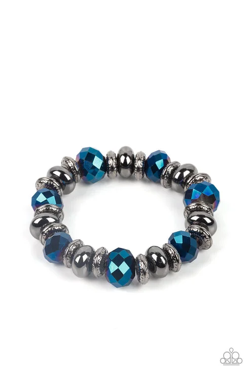 women luxury cuff bracelets -Power Pose Blue Bracelet