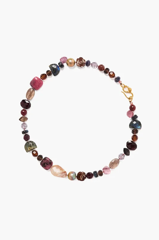 women two-tone necklaces -Pandora Necklace Pink Mix