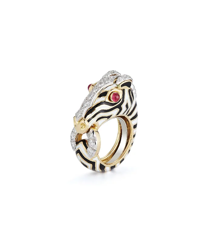 women gemstone rings -Zebra Ring