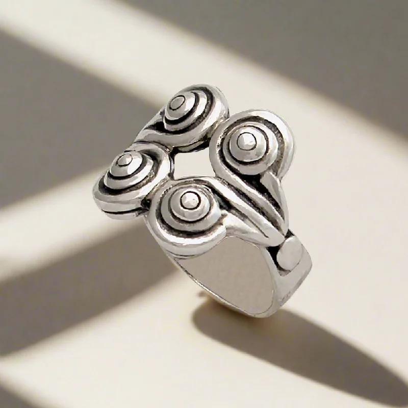 women affordable rings -Spiral Ring in Sterling Silver, Spiral Ring, Silver Swirl